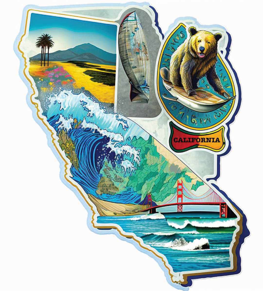 Cali State Sticker