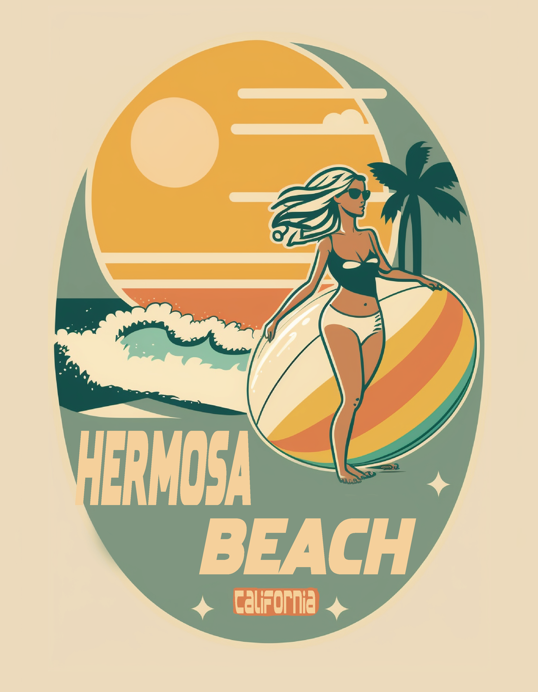 Bikini Beach Sticker