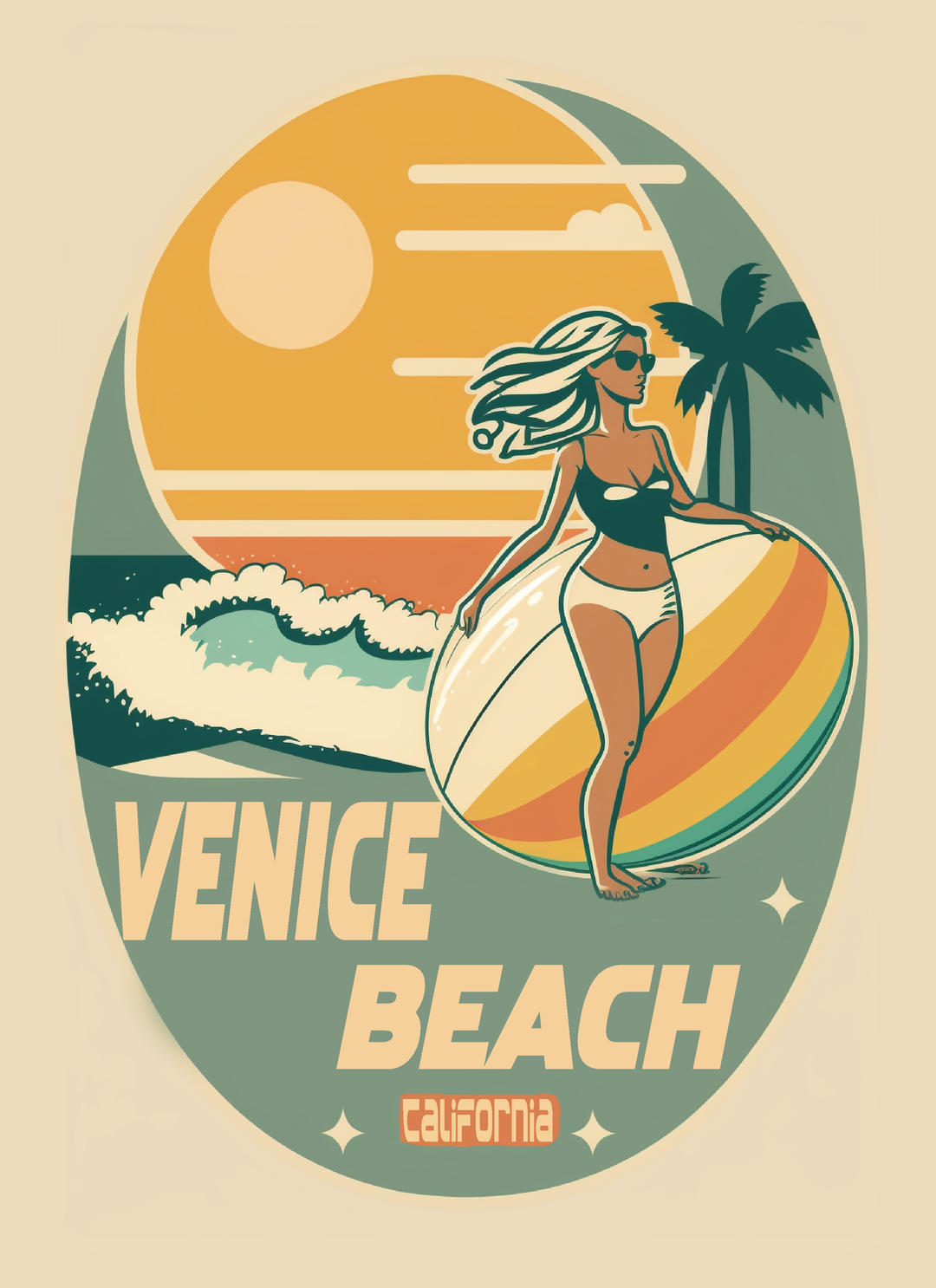 Bikini Beach Sticker